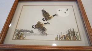 lot 24 image: Framed Picture Of Flying Geese