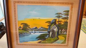 lot 28 image: Framed & Matted Painting (Korea)