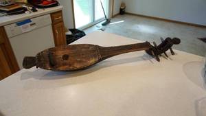 lot 48 image: Antique Hand Made 5-String Wooden Banjo