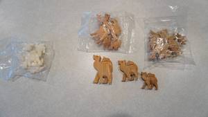 lot 84 image: Several Small Camels Made Of Ivory