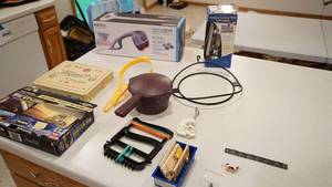 lot 95 image: Electric Homedics #1 Brand In Massage-Percussion Action-Whitmans Sampler Metal Container-Hand MassagerExerciser, Etc