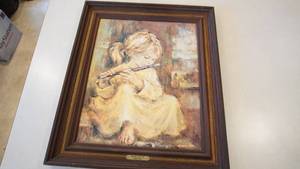lot 107 image: Framed Picture (Magic Flute Dewinne)--21 Wide  x  25 Tall