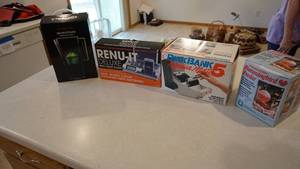 lot 114 image: Turapur Water Pitcher Energize Naturally--Disposable Battery Regenerator & Phone Tablet--Charger Renu-It Deluxe W Tablet Stand--Etc
