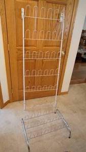 lot 117 image: One Metal Hanging Shoe Rack  &  One Metal Floor Shoe Rack