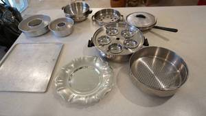 lot 121 image: Hand Made In Indonesia--1986-1987 (Thanks For The Rounds Tray)-Jell O Molds-Cookie Sheet-Other Pots & Pans