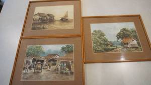 lot 138 image: Three Framed & Matted Pictures