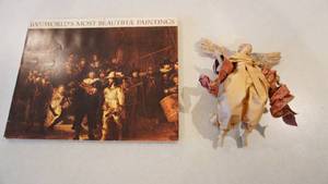 lot 155 image: 100 of The Worlds Most Beautiful Paintings--David Trask Enterprises Angel Figurine That Is 10 Standing Angel-  Item #A193A