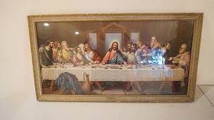 lot 158 image: Framed Last Supper Picture---30 Wide x  16 Tall