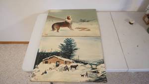 lot 189 image: Canvas Original Paintings By BKati --17 34 Tall  x 23 12 Wide