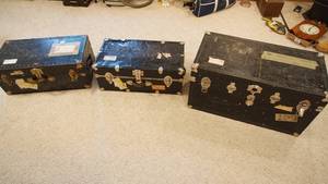 lot 208 image: Three Travel Trunks
