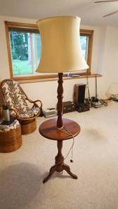 lot 209 image: Tall Table Lamp W Shade----72 Tall----Table Is 20 Wide