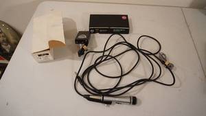 lot 215 image: Dynamic Cardiod Microphone--(The Astatic Corp)--  Model 813S-LC--NADY VHF 201 LT X-Mitter Seriel # 11265--NADY Wireless System Receiver --True Diversity