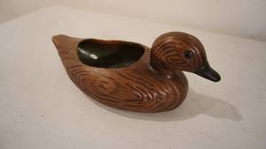 lot 221 image: Brown Ceramic Duck For Plants