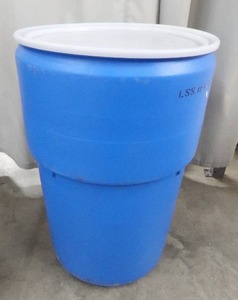 50 GALLON BLUE BARREL