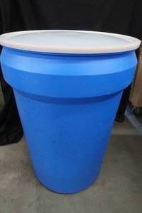 30 GALLON BLUE BARREL