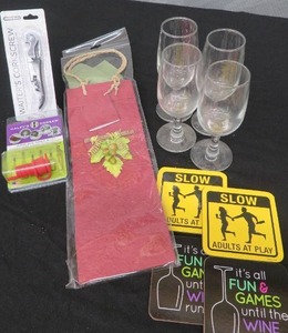 CUTE WINE LOVERS LOT- DECOR AND MORE