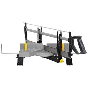 lot 6 image: 27.75 in. Adjustable Angle Clamping Miter Box with 22 in. Saw