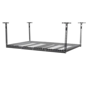 lot 7 image: 42 in. H x 96 in. W x 32 in. D Adjustable Height Ceiling Mount Garage Rack The retail price $323.64