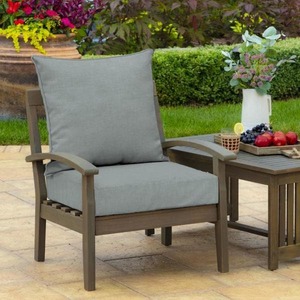 lot 52 image: 25 in. x 22.5 in. Stone Leala Texture 2-Piece Deep Seating Outdoor Lounge Chair Cushion the retail price 59.99