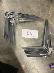 lot 21 image: 6 in. x 8 in. Gray Shelf Bracket (20-Pack)