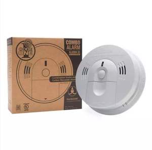 lot 80 image: Code One Hardwired Smoke and Carbon Monoxide Combination Detector with Ionization Sensor and Voice