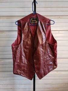 3 Vintage Leather Vests -
