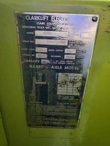 lot 2 image: Clark Electrical Forklift and charger