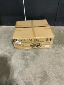 Hampton Bay Commercial Dark Brown Square Wicker Outdoor Patio Coffee Table with Glass Top. See Pictures