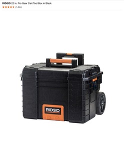 RIDGID 22 in. Pro Gear Cart Tool Box in Black & RIDGID 22 in. Pro Organizer, Black. See Pictures