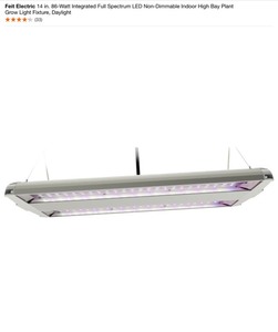 Feit Electric 14 in. 86-Watt Integrated Full Spectrum LED Non-Dimmable Indoor High Bay Plant Grow Light Fixture, Daylight & 13-Watt Single Grow Lights. See Pictures