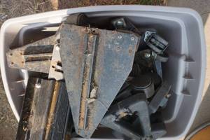 lot 65 image: Large Tote Full Of Wheeled Snowmobile Dollys