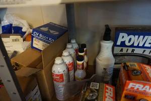 lot 108 image: Large lot of Small Engine Oil Filters and Fuel Treatments