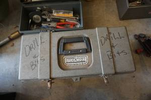 lot 118 image: Metal Tool Box Including Assorted Cutting Tools