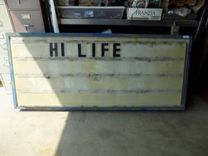 Outside Sign with Letters