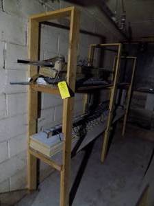 Shelf with Boards and Peg Board