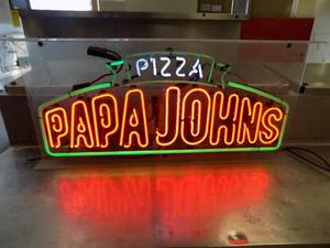 Papa Johns Neon Sign Works