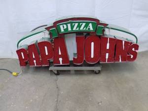 Papa Johns Light Pizza Sign