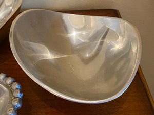 Two Nambe Bowls and Square Decorative Metal Bowl