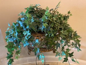 Decorative VasePlanter w Faux Ivy