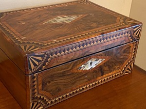 Vintage Inlaid Decorative Wood Box