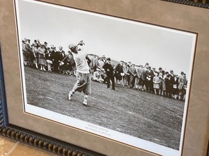 Framed Black and White Photo of Bobby Jones