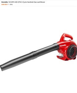 lot 3 image: 4 Homelite 150 MPH 400 CFM 26cc Gas Handheld Blower Vacuum & 2 Homelite 150 MPH 400 CFM 2-Cycle Handheld Gas Leaf Blower