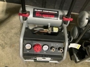 lot 6 image: 2 Husky 4.5 Gal. Portable Electric-Powered Silent Air Compressors
