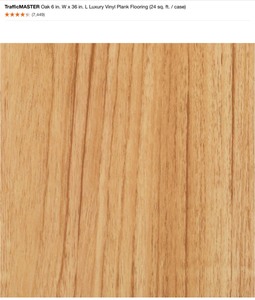lot 17 image: 16 Cases With TrafficMASTER Oak 6 in. W x 36 in. L Luxury Vinyl Plank Flooring (24 sq. ft.  case) See Pictures