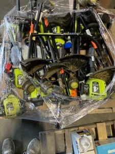 lot 27 image: (7) Ryobi 25cc 2-Cycle Attachment Capable Full Crank Straight Gas Shaft String Trimmers & (4) Ryobi 4-Cycle 30cc Attachment Capable Straight Shaft Gas Trimmers See Pictures