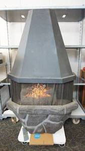lot 4 image: Sears Roebuck & Co. Vintage Electric Fireplace---Charcoal Black