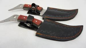 lot 46 image: Two White Tail Cutlery Knives--Handmade--In Case