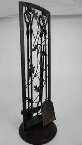 lot 87 image: Wrought Iron Fireplace Set