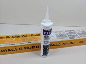 Fawn Beige Pinnacle Rubber Wall Base with Wall Base Adhesive