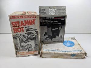 Mixed Lot of Craftsman 13 Autoscroller - Steamin Hot Hot Water Dispenser In-Sink-Erator - Elkay Washerless Faucet